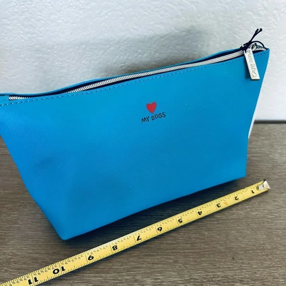 Marc Tetro Blue Dogs Makeup Bag Travel Zipper Pouch
